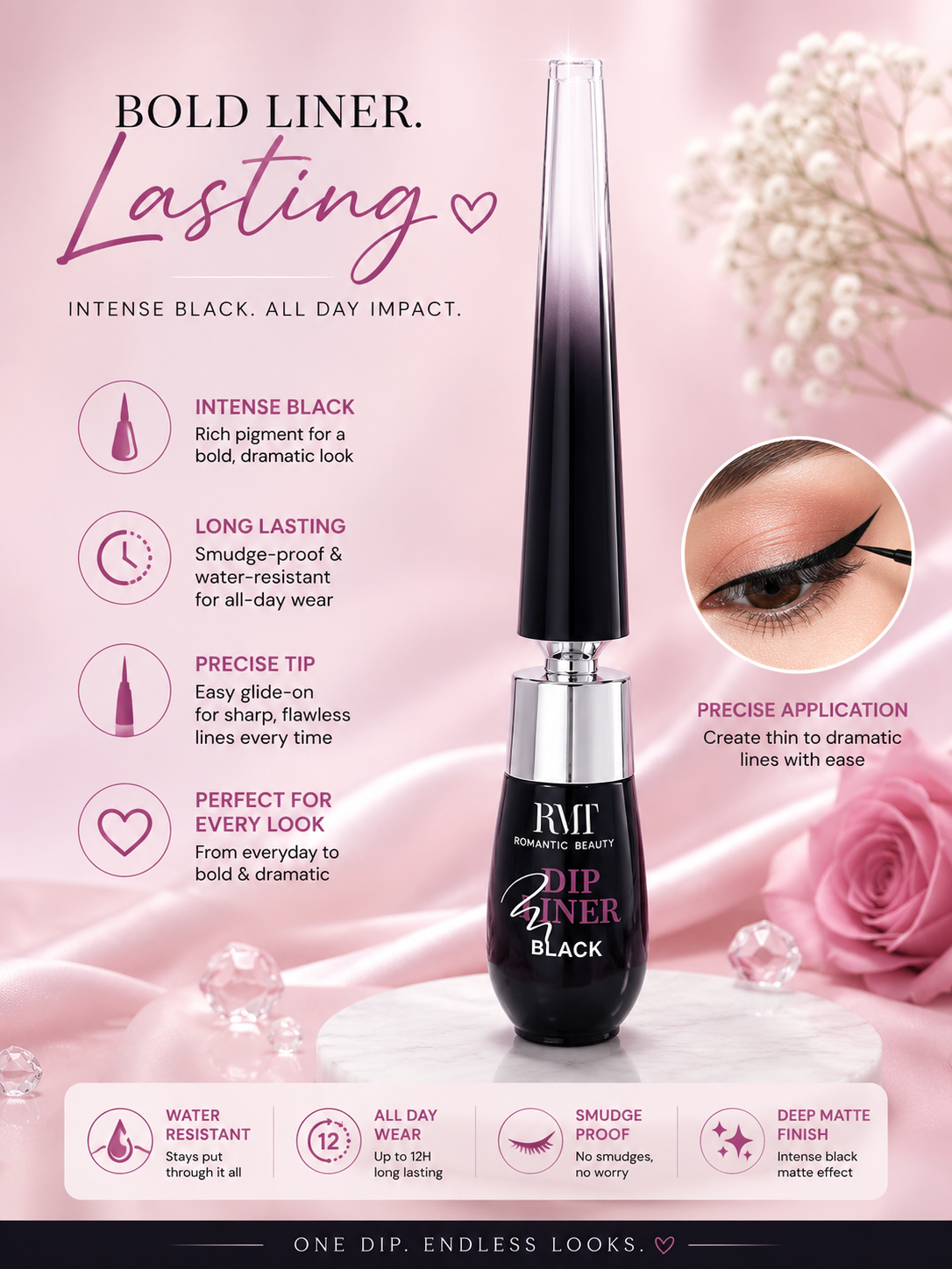 Romantic Pro Artist Swivel Top Dip Liner Eyeliner