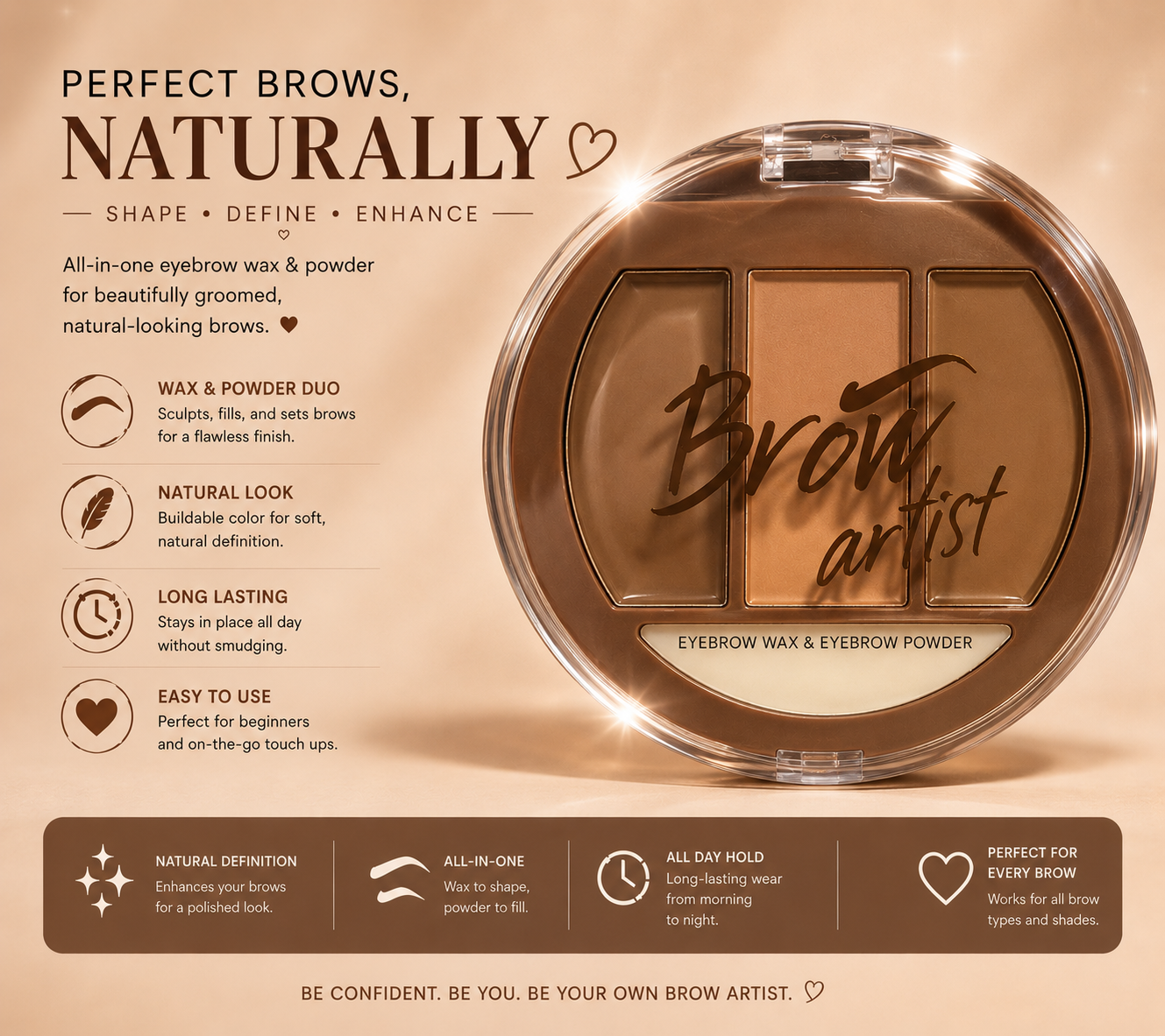 Eye Brow Powder with wax